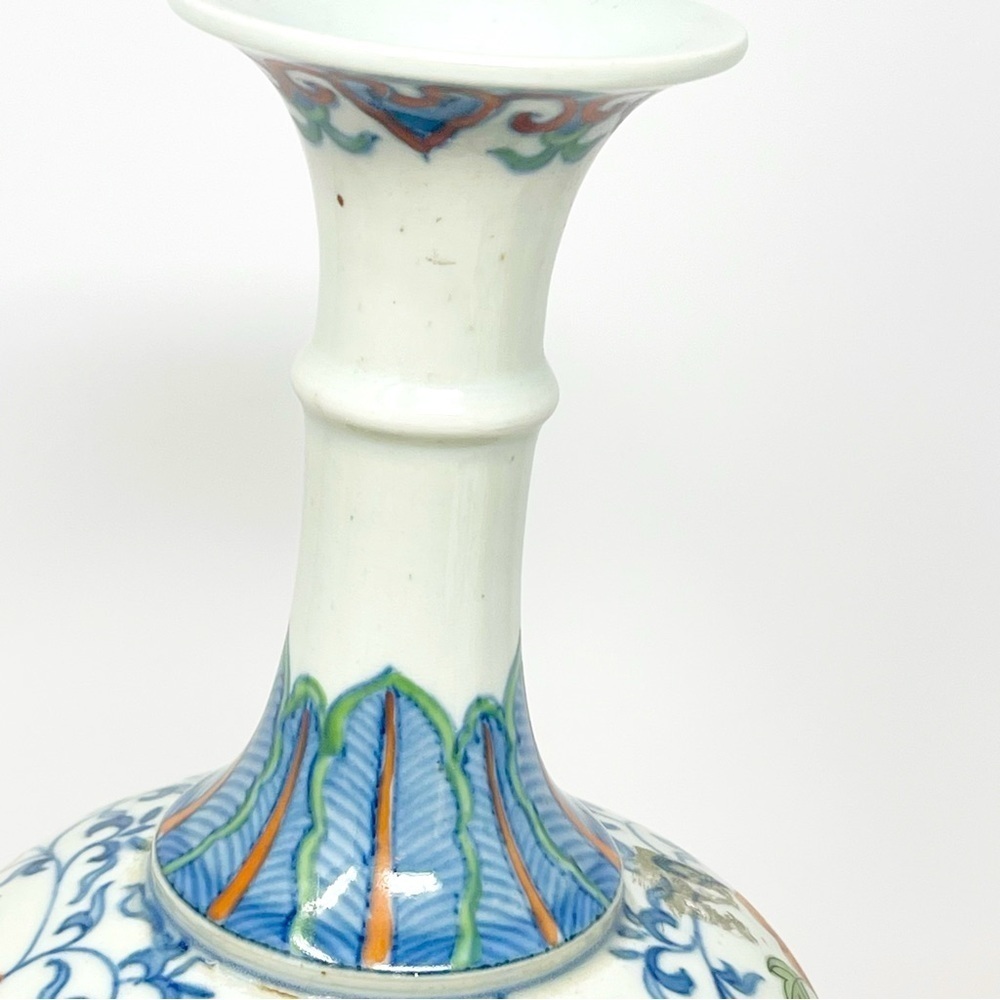 Rare Ming-style Vase Replica Qianlong Six-character Seal Mark & 1736-95 Period - Picture 7 of 16